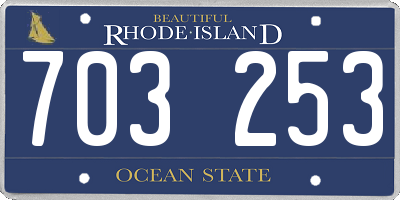 RI license plate 703253