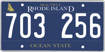 RI license plate 703256