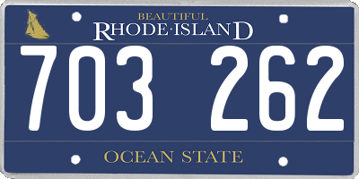 RI license plate 703262