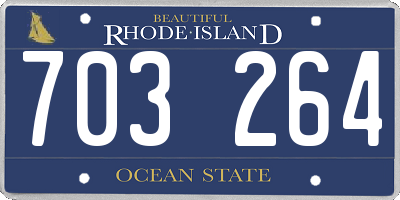 RI license plate 703264