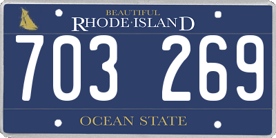 RI license plate 703269