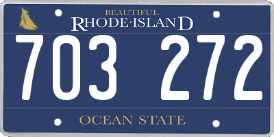 RI license plate 703272