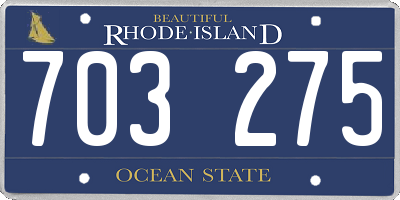 RI license plate 703275