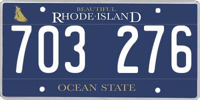 RI license plate 703276