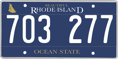 RI license plate 703277