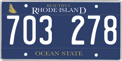 RI license plate 703278