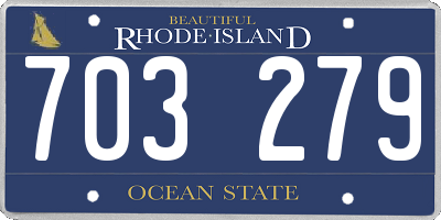 RI license plate 703279