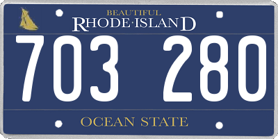 RI license plate 703280