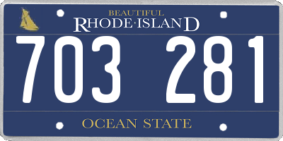 RI license plate 703281