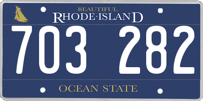 RI license plate 703282