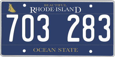 RI license plate 703283