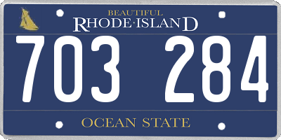 RI license plate 703284