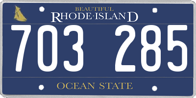 RI license plate 703285