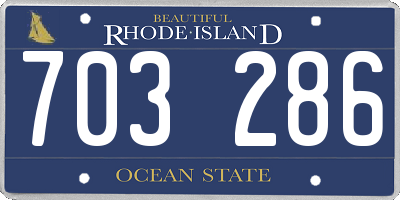 RI license plate 703286