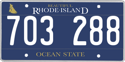 RI license plate 703288