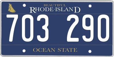 RI license plate 703290