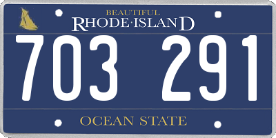 RI license plate 703291