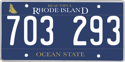 RI license plate 703293