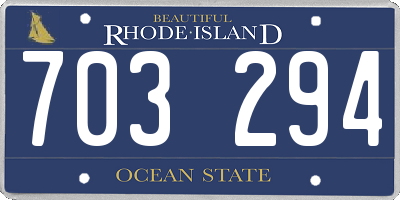 RI license plate 703294