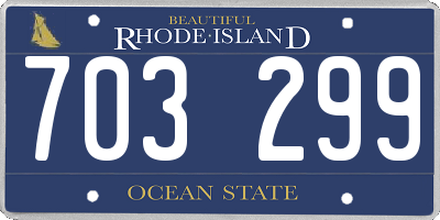 RI license plate 703299