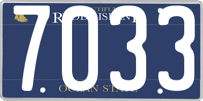 RI license plate 7033