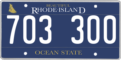 RI license plate 703300
