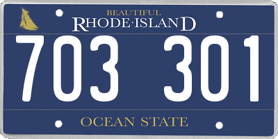 RI license plate 703301