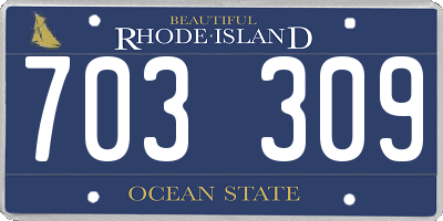 RI license plate 703309