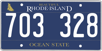 RI license plate 703328