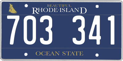 RI license plate 703341