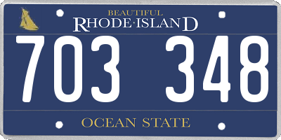 RI license plate 703348