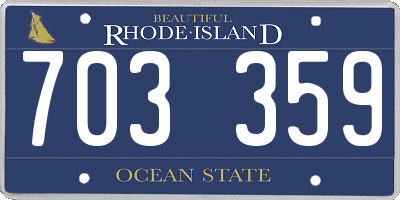 RI license plate 703359