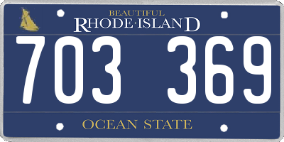RI license plate 703369