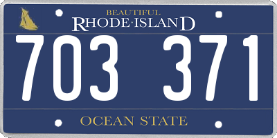 RI license plate 703371