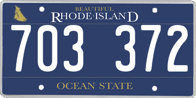 RI license plate 703372
