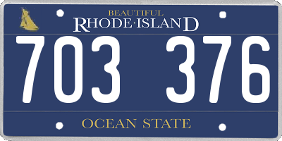 RI license plate 703376