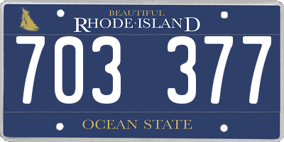RI license plate 703377