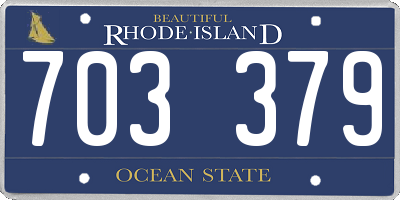 RI license plate 703379