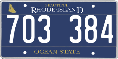 RI license plate 703384