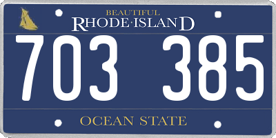 RI license plate 703385
