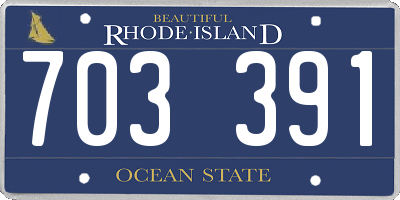 RI license plate 703391