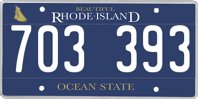 RI license plate 703393