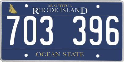 RI license plate 703396
