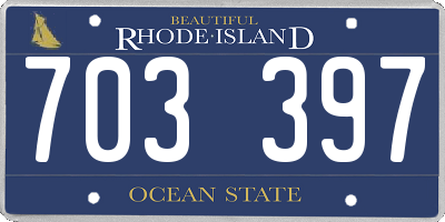 RI license plate 703397