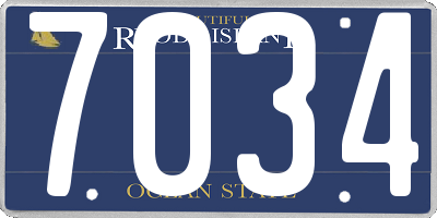 RI license plate 7034
