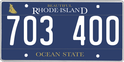 RI license plate 703400