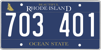 RI license plate 703401