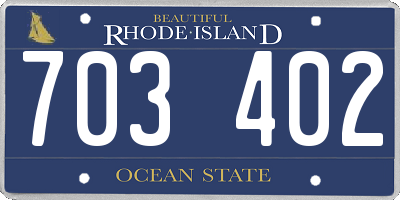 RI license plate 703402