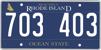 RI license plate 703403
