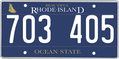 RI license plate 703405